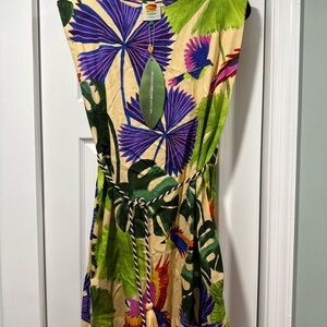 FARM Rio Macaw Jungle Sand Dress